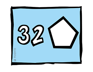 32 hexagones
